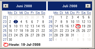 Figure 87:  Built-in Calendar