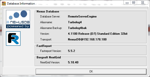 Figure 155:  Database Information