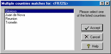 Figure 45:  ADIF import prompt for multiple countries