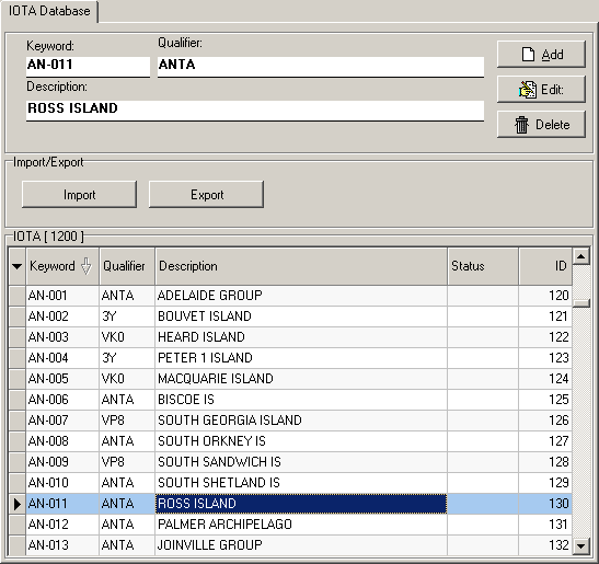 Figure 142:  Setup for the IOTA Database