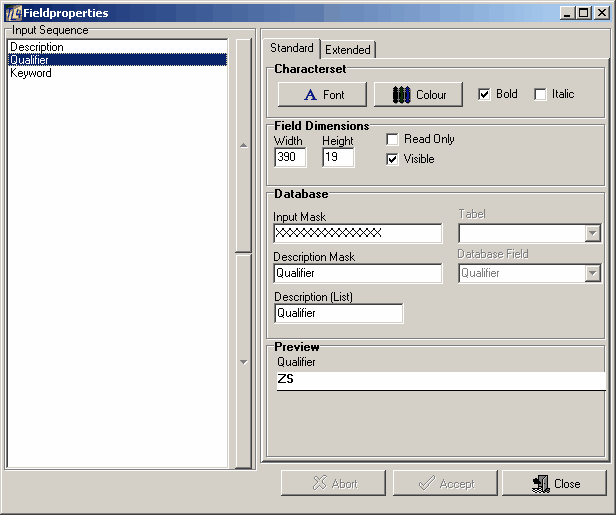 Figure 145:  Field Properties and Editing Features