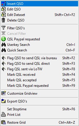 Figure 165: &nbsp;Right Mouse Key Context Menu