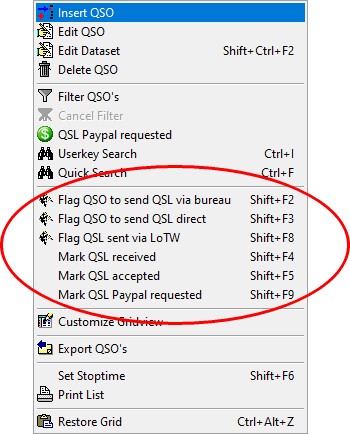 Figure 189: &nbsp; Right Mouse Key Context Menu