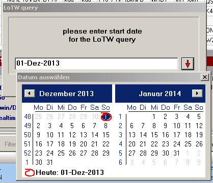 Figure 24:  Select a Start Date from Calendar