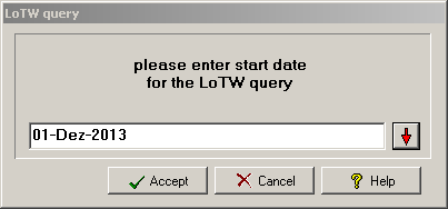 Figure 23:  LoTW Download Start Date Prompt