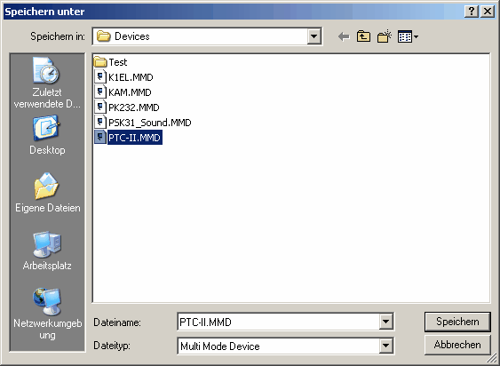 Figure 120:  Save Device Definitions