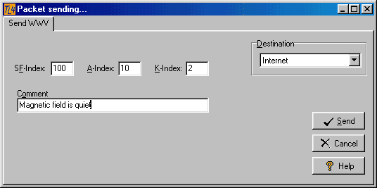 Figure 258:   Sending a WWV Message