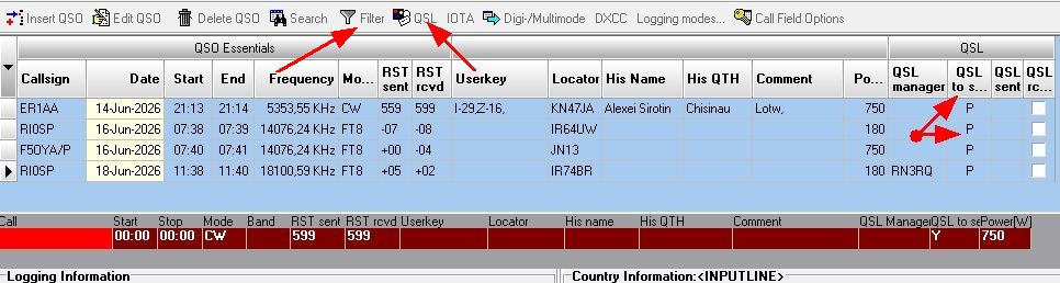 Figure 425: Example of PayPal requested QSL records