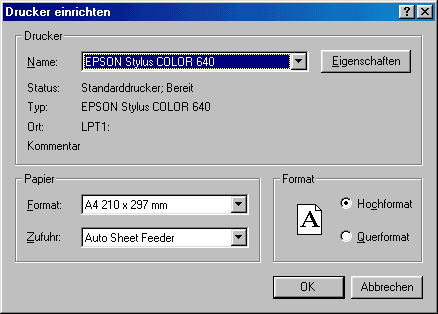 Figure 354:    Printer Setup