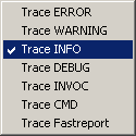 Figure 93:  Trace Context Menu