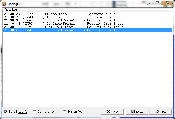 Figure 92:  The Trace Window