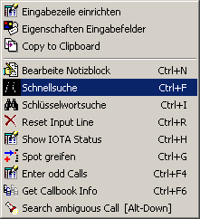 Abb.32:  Kontext Menü Eingabezeile